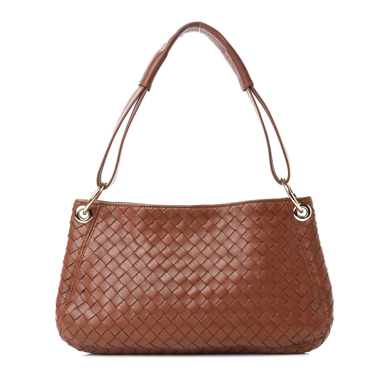 Bottega Veneta Nappa Intrecciato Small Shoulder Bag Light Brown 1 of 11