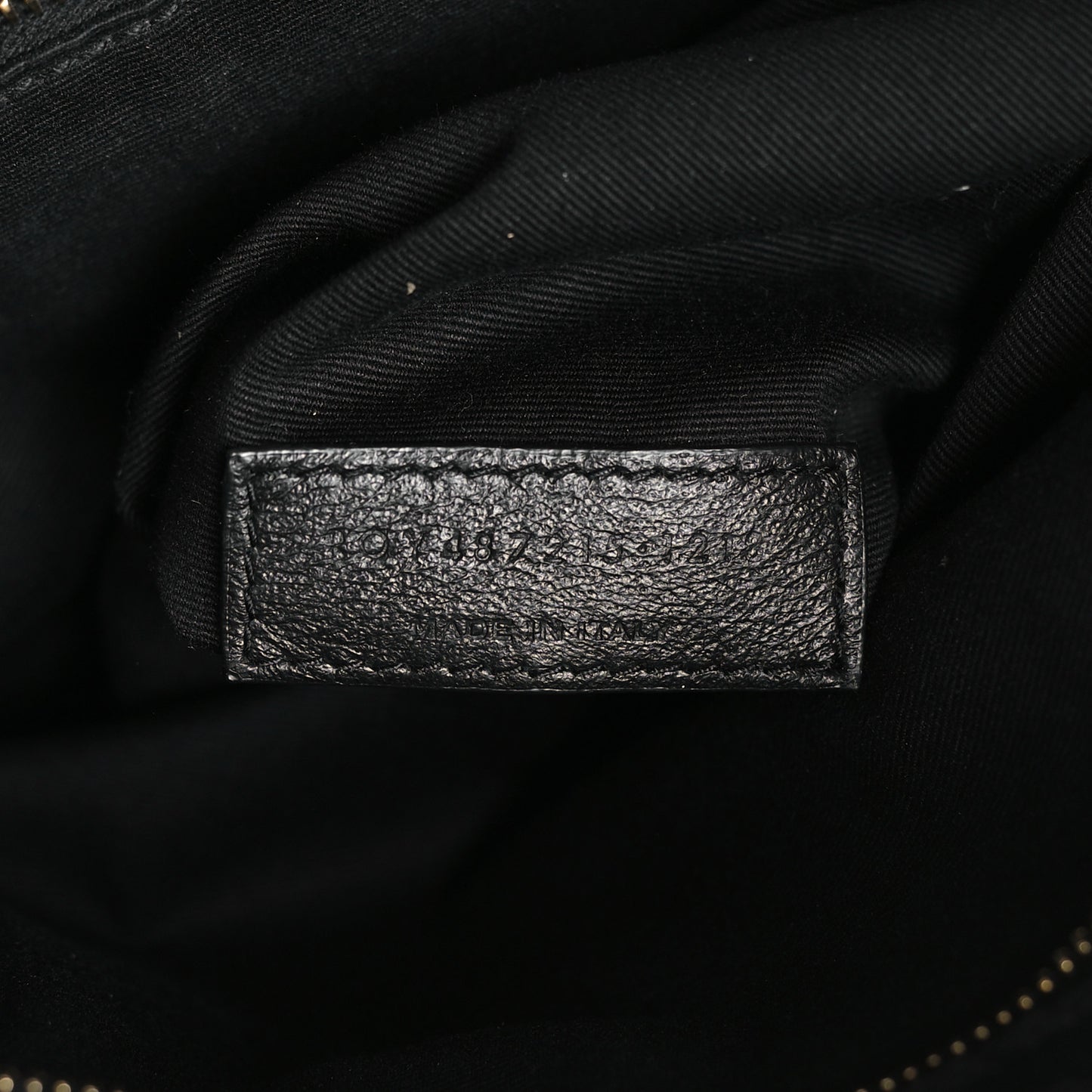 Calfskin Y Quilted Monogram Large Loulou Chain Satchel Black