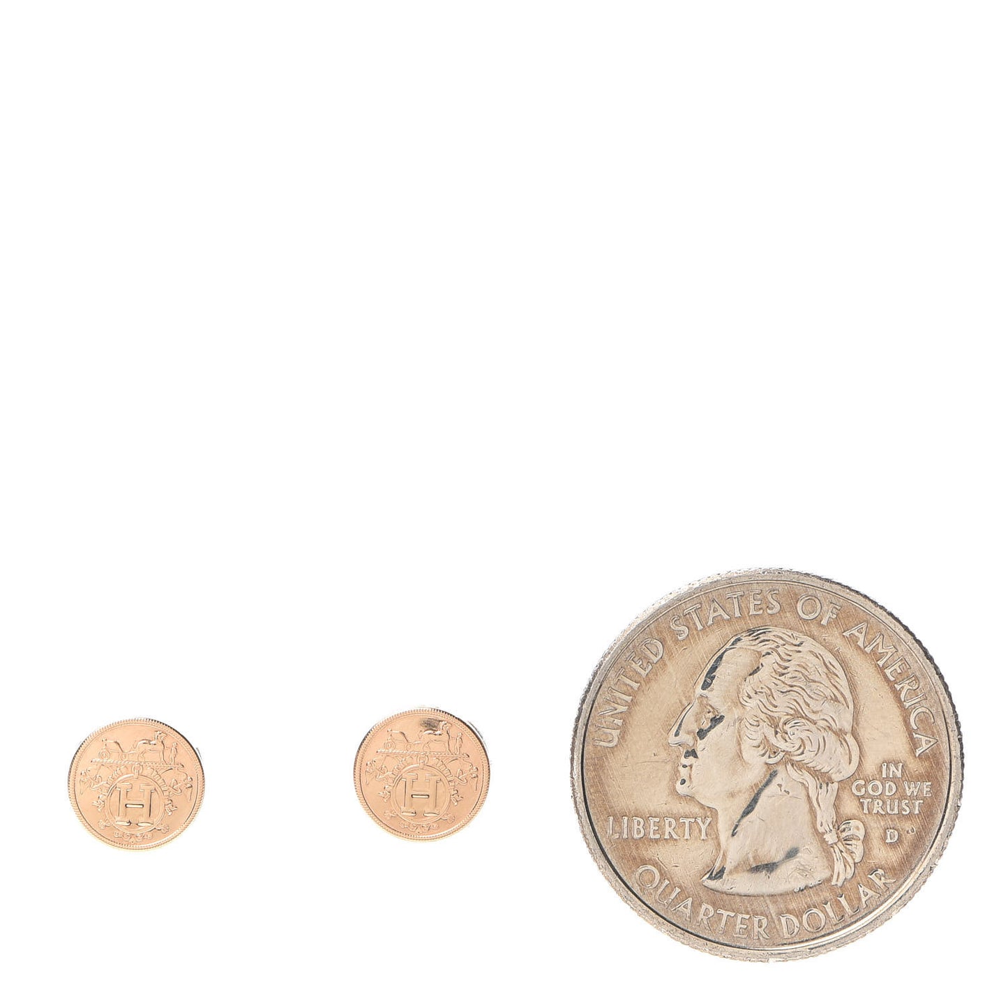 18K Rose Gold TPM Ex-Libris Stud Earrings