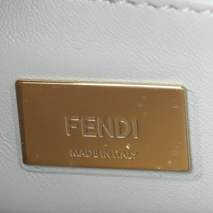 Fendi Glazed Fabric Nappa FF Disco Girls Inlay Mini Peekaboo Iconic Satchel Bianco Perla Multicolor 6 of 8