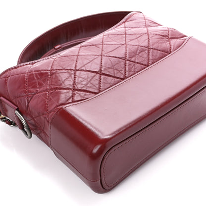 Chanel Aged Smooth Calfskin Quilted Medium Gabrielle Logo Hobo Red 11 of 12