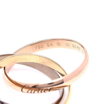 Cartier 18K Pink Yellow White Gold Small Trinity Ring 54 7 3 of 4