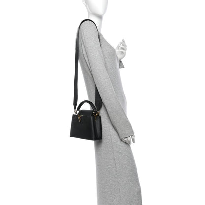 Louis Vuitton Taurillon Mini Capucines Black 3 of 19