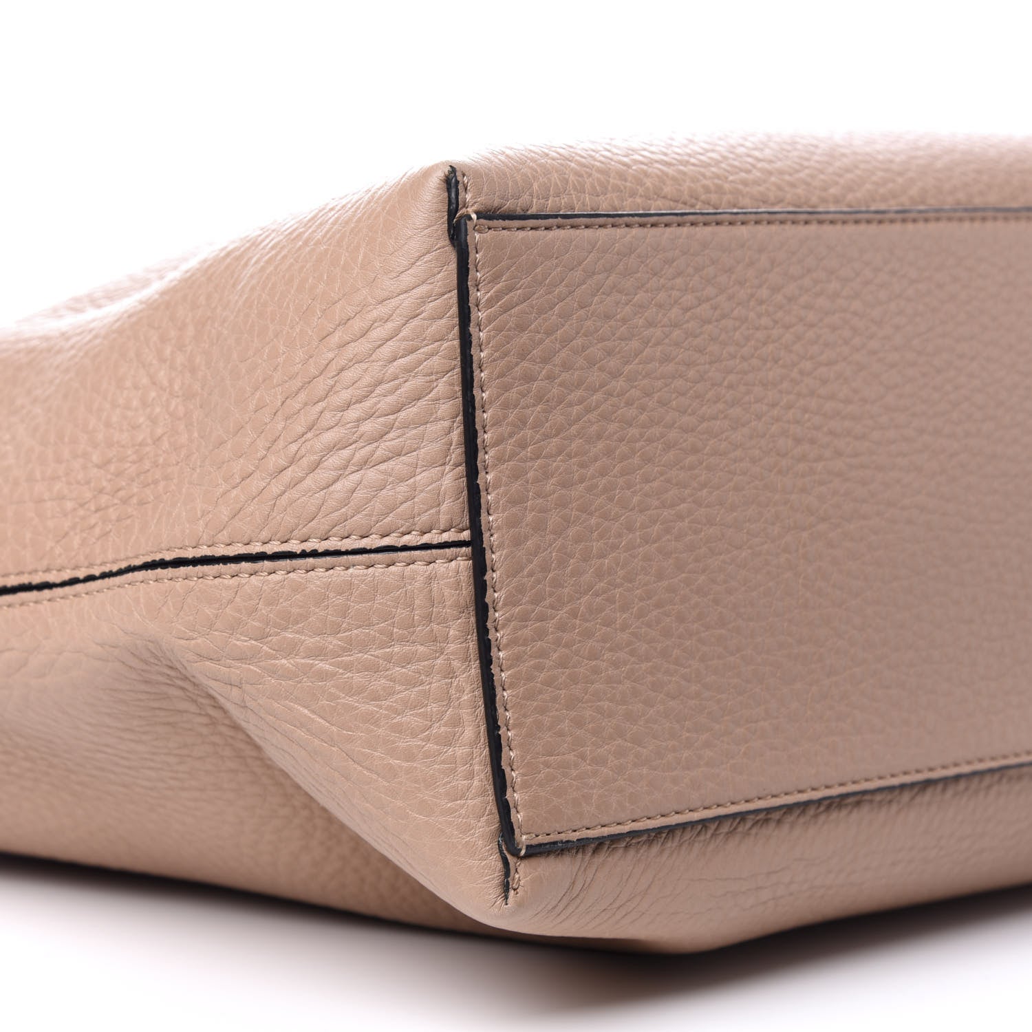 Valentino Garavani Grained Calfskin Rockstud Shoulder Tote Beige 7 of 9