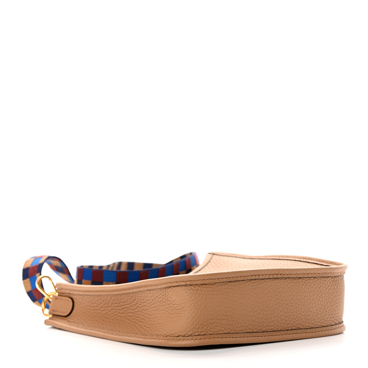 Hermes Taurillon Clemence Maxi Quadrille Evelyne TPM Chai Bleu Rouge H Bleu Saphir 4 of 11