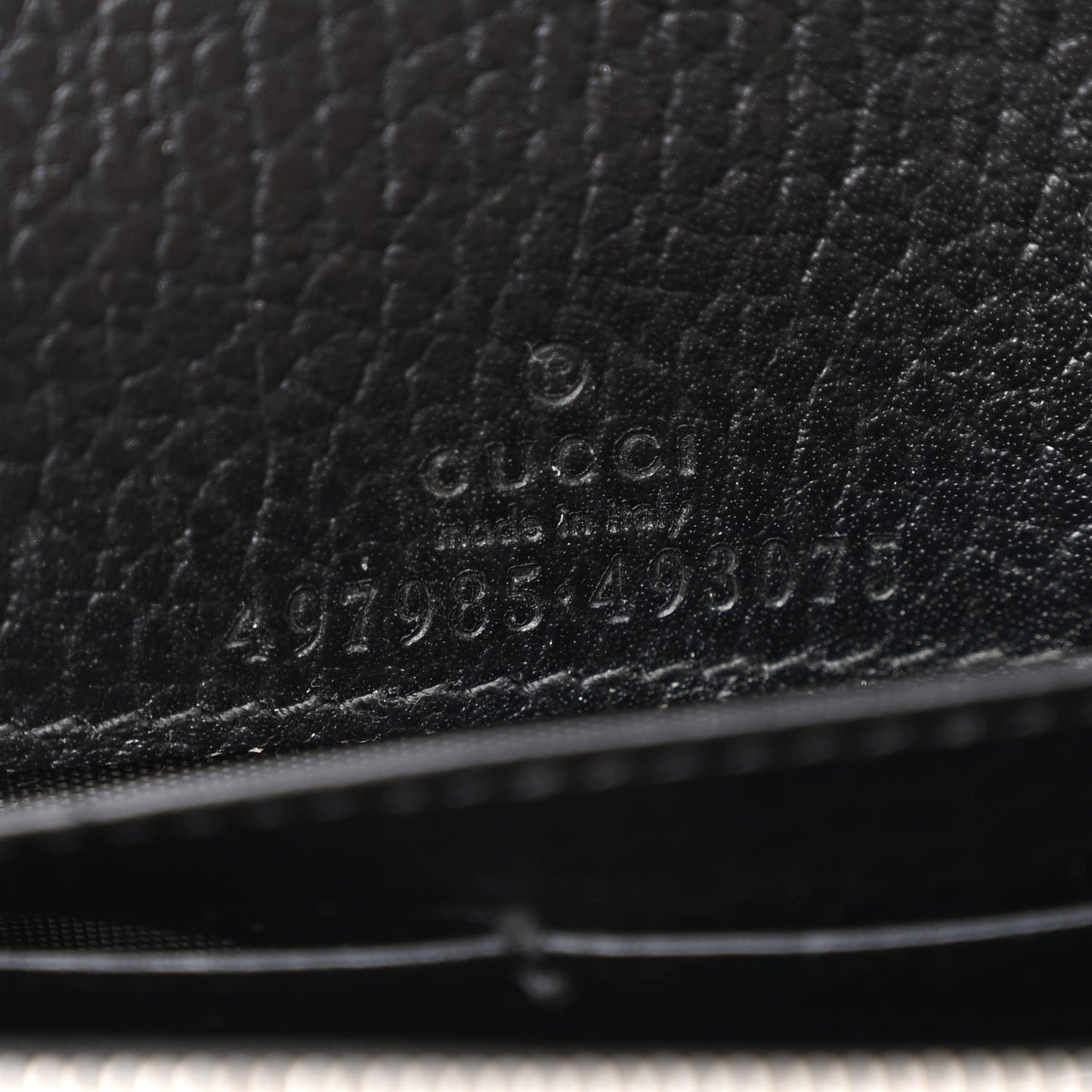 Dollar Calfskin Enamel Monochrome Mini GG Marmont Chain Wallet Black