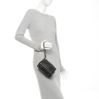 Givenchy Calfskin Studded Pandora Wristlet Black 2 of 7