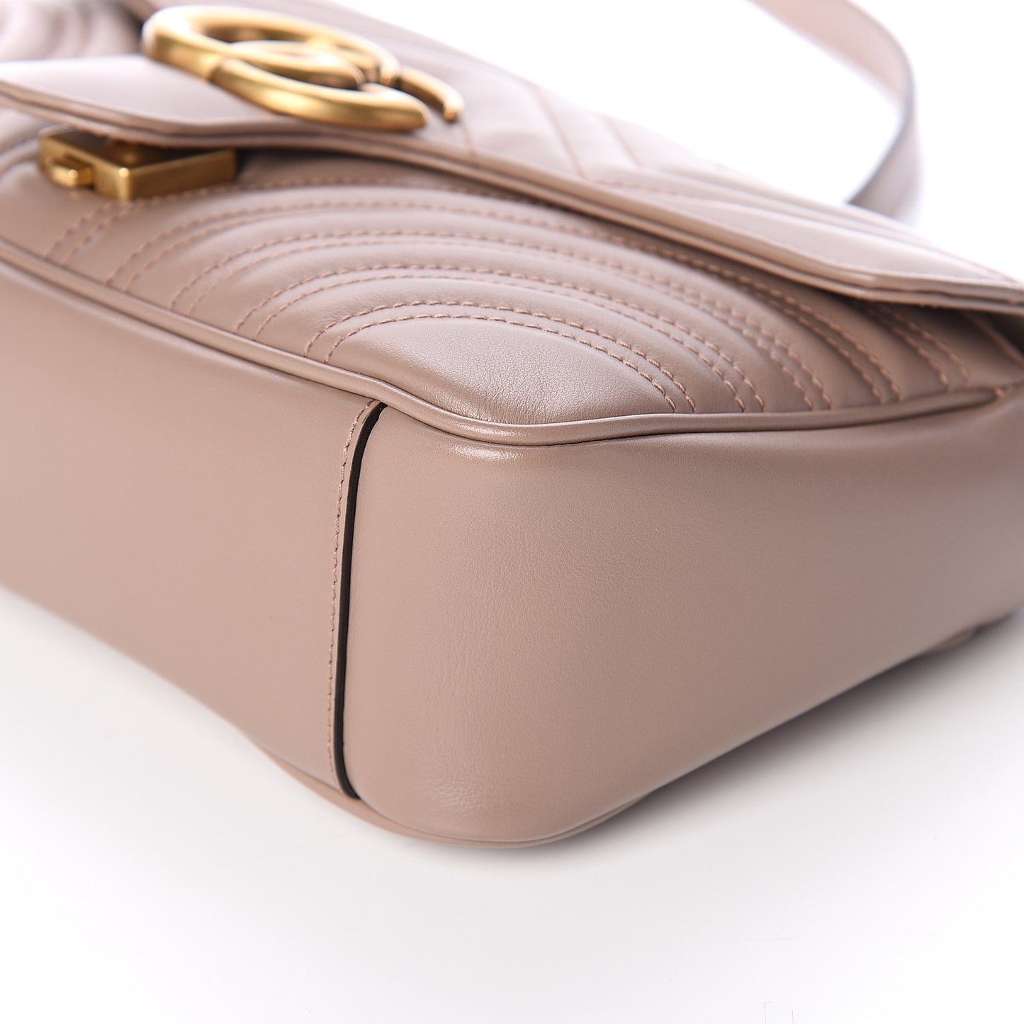 Calfskin Matelasse Small GG Marmont Shoulder Bag Porcelain Rose
