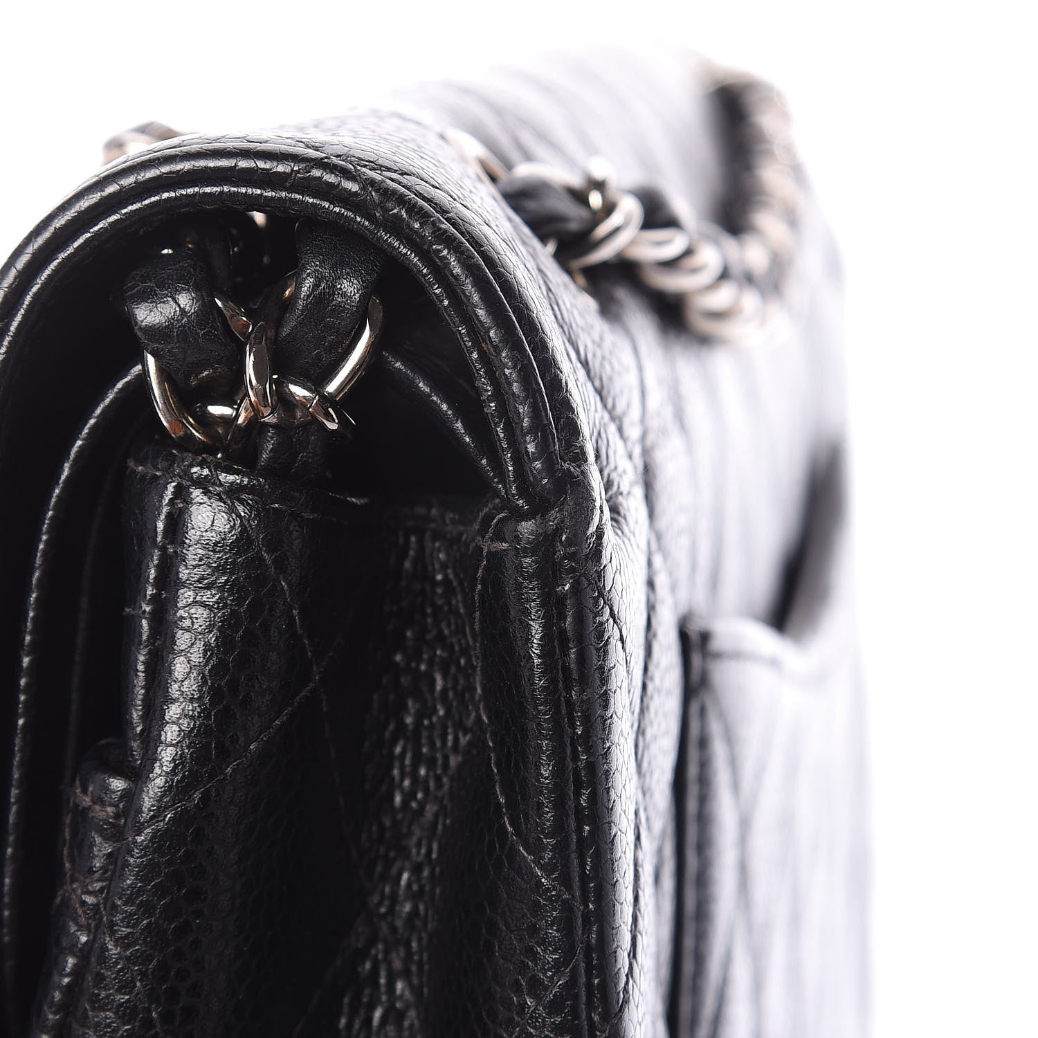 Chanel Caviar Quilted Medium Double Flap Black 9 of 12