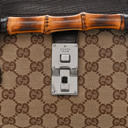 Gucci Monogram Bamboo Bullet Bag Dark Brown 8 of 12