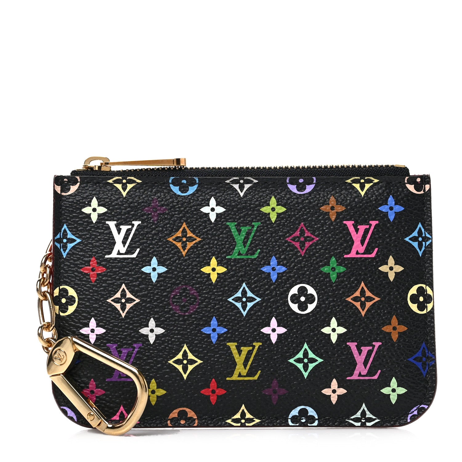 Louis Vuitton Monogram Multicolor Key Pouch Black Grenade 1 of 6
