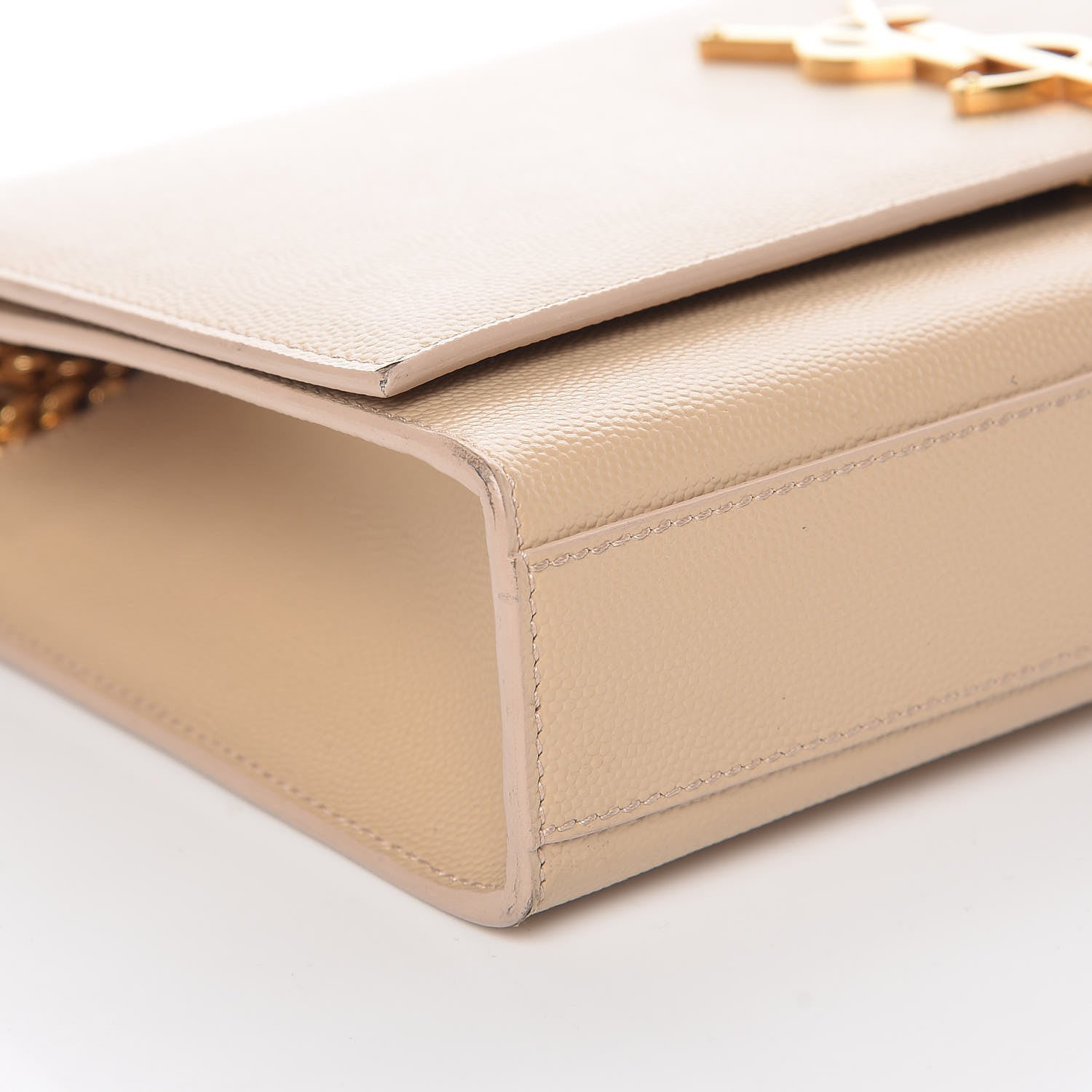 Saint Laurent Grain De Poudre Medium Monogram Kate Satchel Nude Powder 5 of 13
