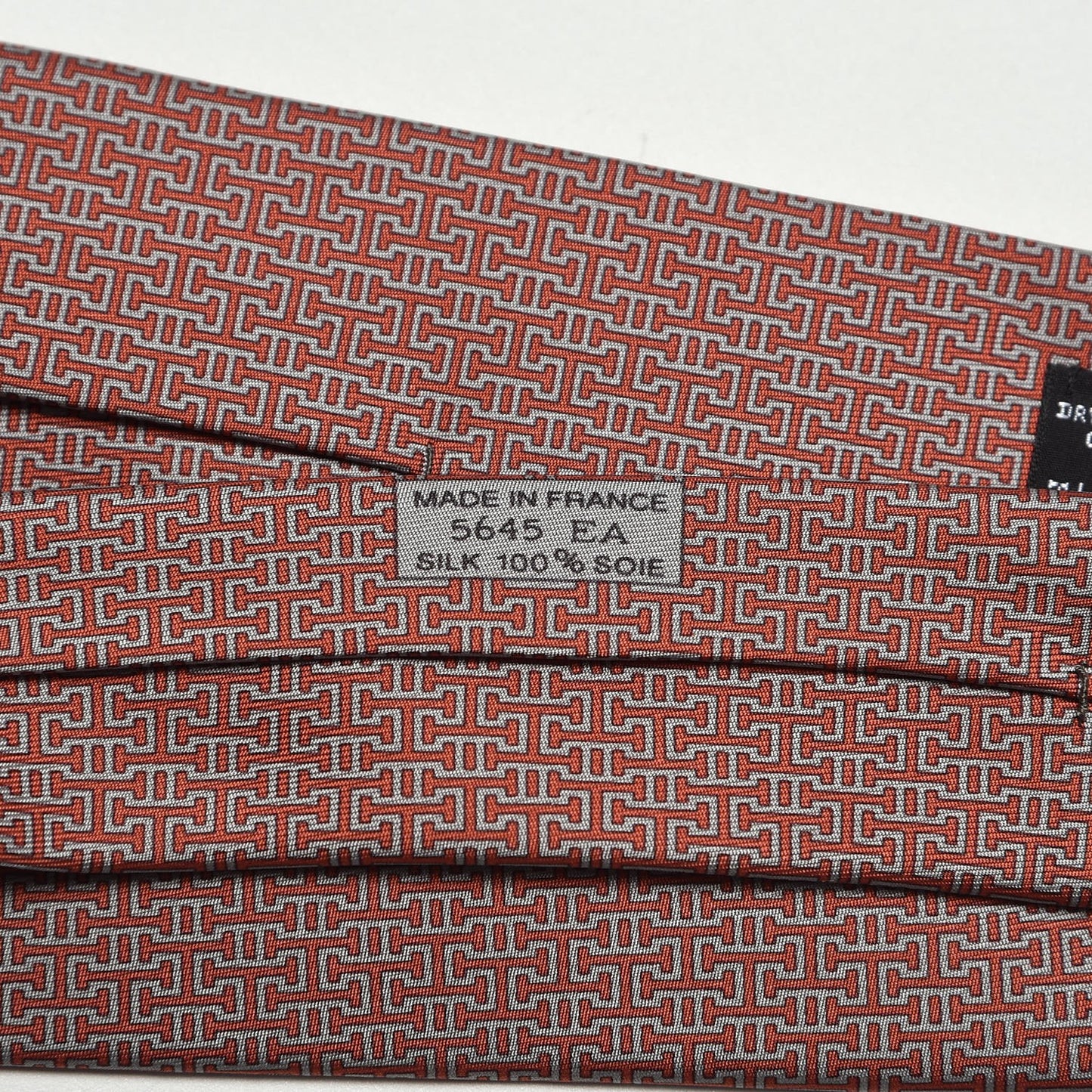 Silk Mens Mython Tie Black Gris Brique
