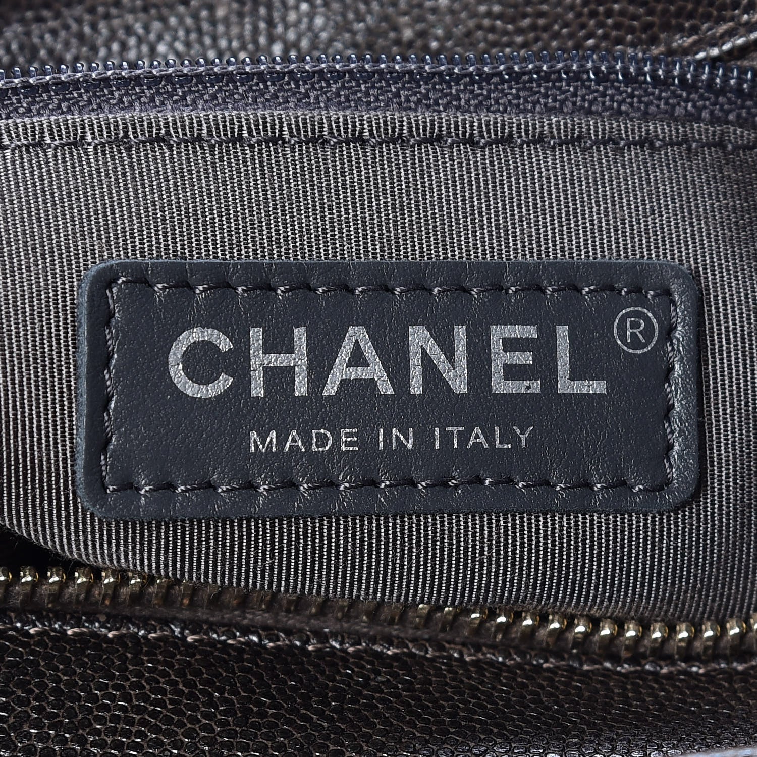 Chanel Metallic Grained Goatskin Chevron Quilted Small Gabrielle Hobo Dark Silver Gold 6 of 10