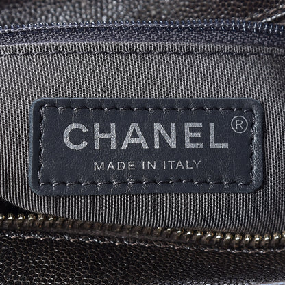 Chanel Metallic Grained Goatskin Chevron Quilted Small Gabrielle Hobo Dark Silver Gold 6 of 10