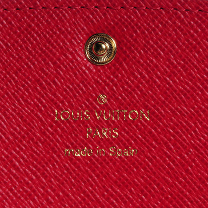 Louis Vuitton Damier Ebene Emilie Wallet Red 6 of 8