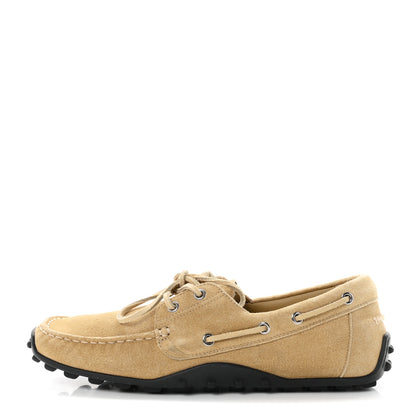 Hermes Suede Calfskin Womens Member Loafers 41 Beige Albatre 1 of 11