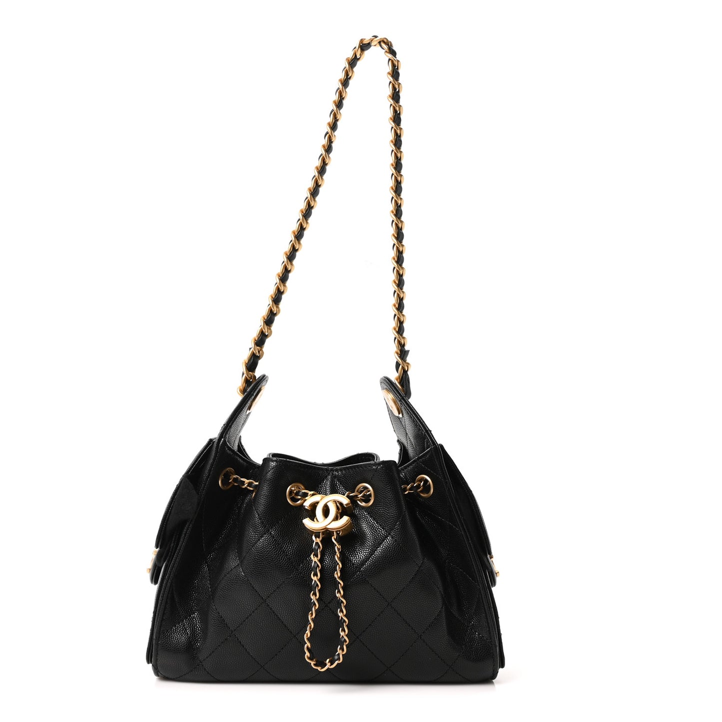 Caviar Quilted Mini Chanel 25 Handbag Black