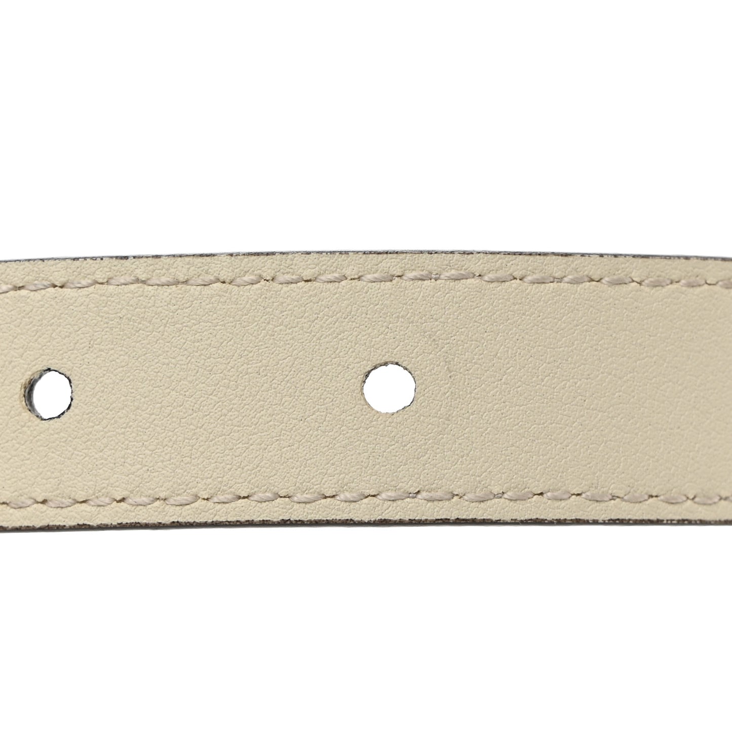 Plutone Calfskin Double G 20mm Belt 115 46 Mystic White