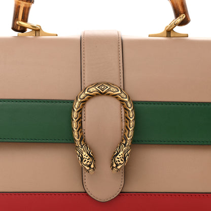 Gucci Calfskin Bamboo Web Medium Dionysus Top Handle Bag Camelia Bright Evergreen Hibiscus Red 9 of 15