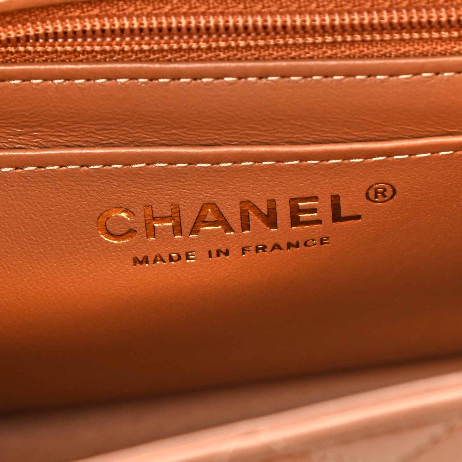 Chanel Lambskin Quilted Mini Square Flap Brown 8 of 10
