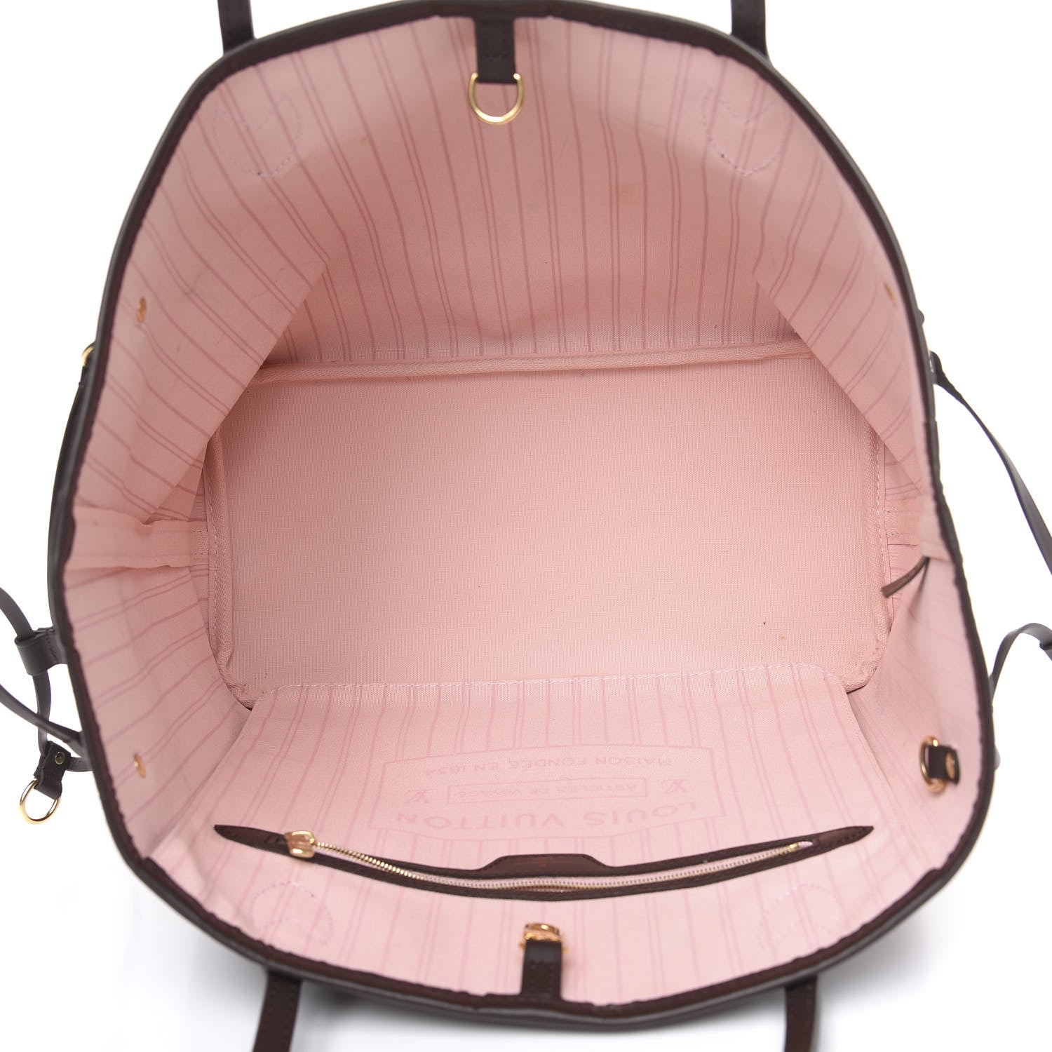 Louis Vuitton Damier Ebene Neo Neverfull MM Rose Ballerine 4 of 14