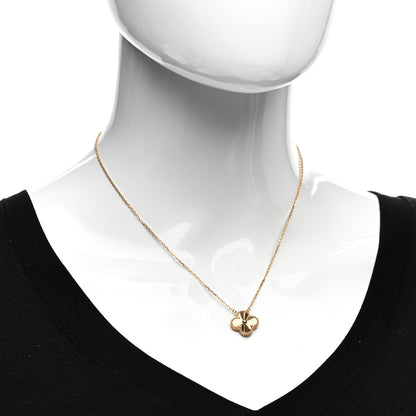 Van Cleef & Arpels 18K Yellow Gold Guilloche Vintage Alhambra Pendant Necklace 2 of 5
