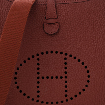 Hermes Taurillon Clemence Amazone Evelyne TPM Rouge H 8 of 10