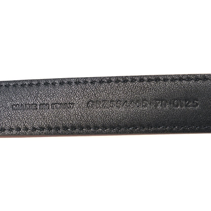 Saint Laurent Calfskin Crocodile Embossed Monogram Square Buckle Belt 70 28 Brown 6 of 6