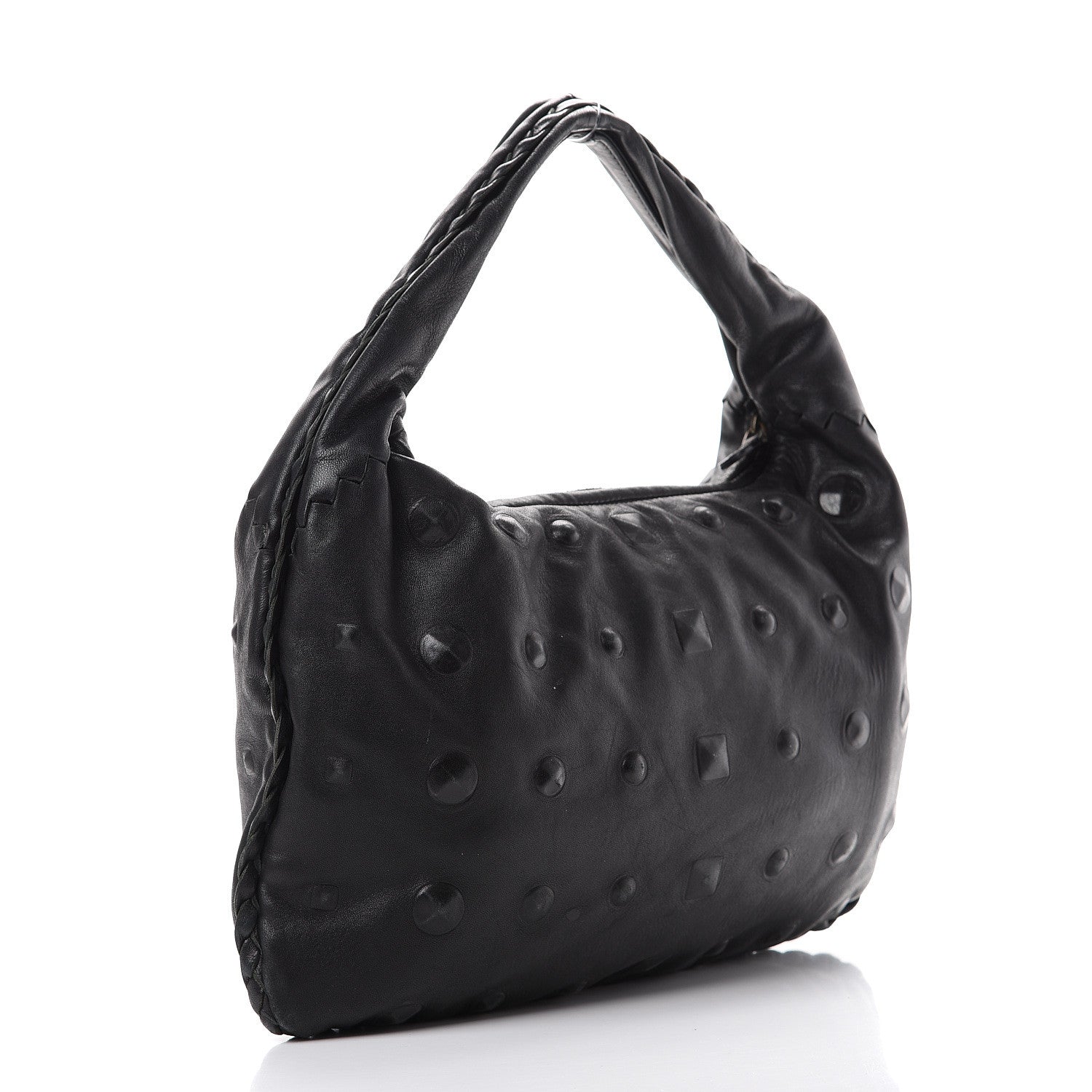 Bottega Veneta Nappa Studded Medium Veneta Hobo Black 2 of 19