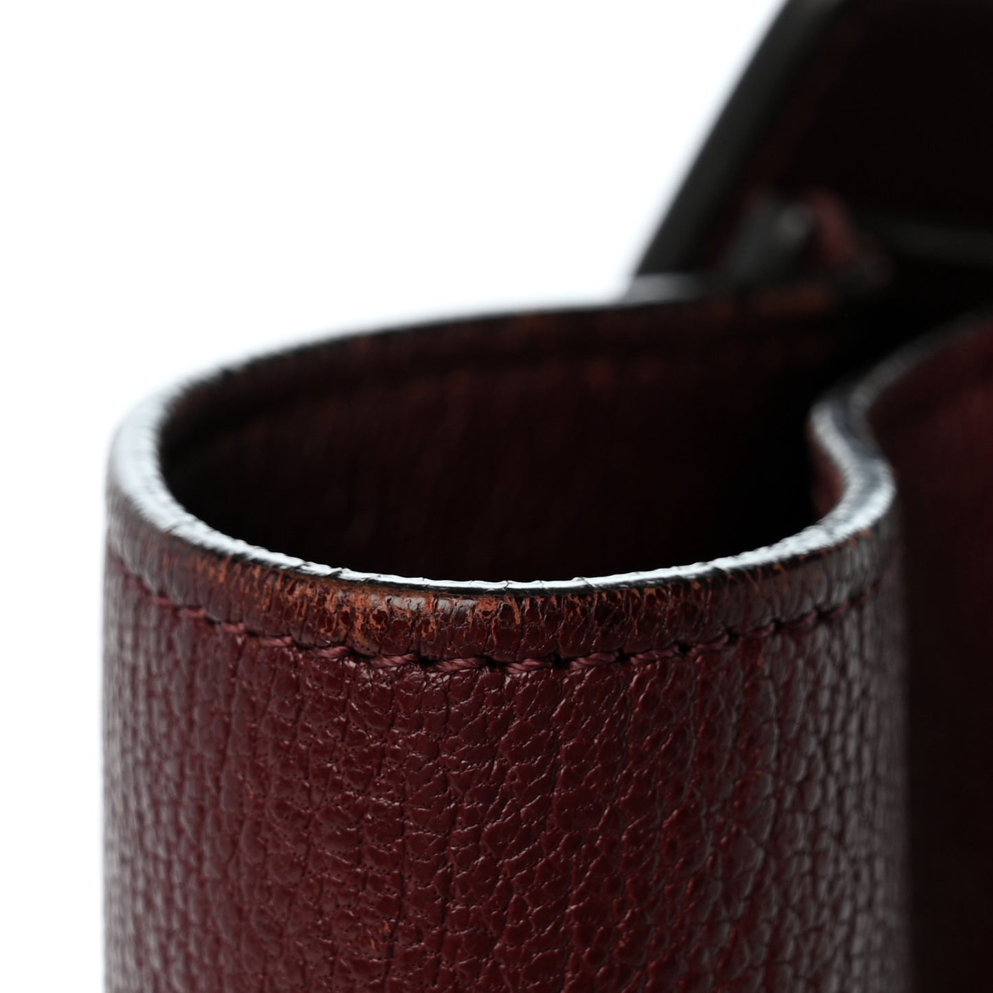 Goatskin Calfskin Micro Luggage Burgundy