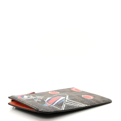 Fendi Zucca Spalmati Umbrella Print Coin Pouch Key Case Tobacco 4 of 9