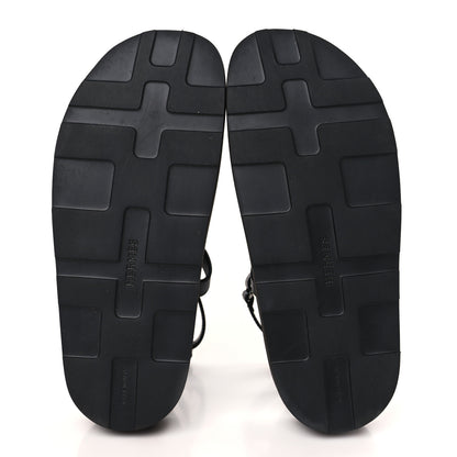 Hermes Calfskin Womens Enid Sandals 37 Black 5 of 8