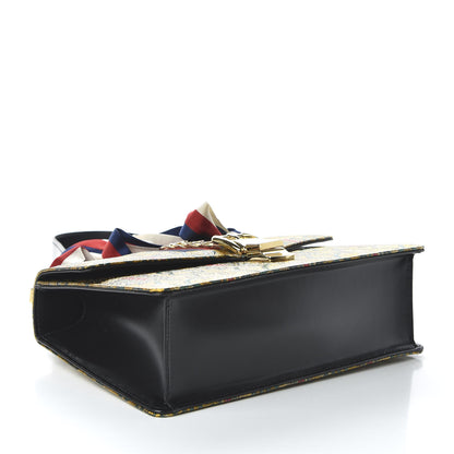 Gucci Iridescent Brocade Small Sylvie Shoulder Bag Gold 4 of 10