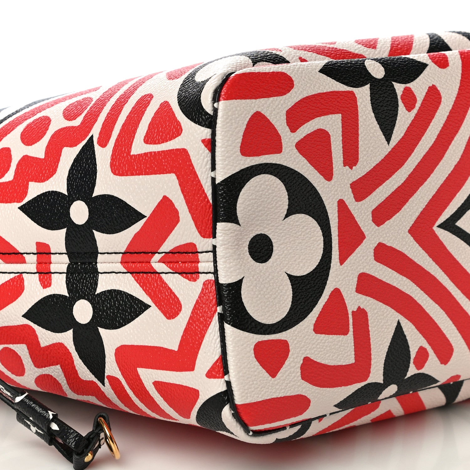 Louis Vuitton Monogram Giant Crafty Neverfull MM Creme Rouge Black 8 of 10