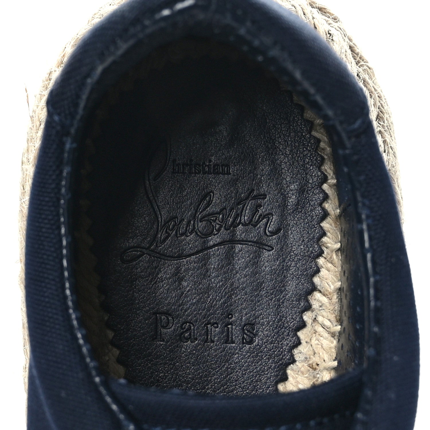 Christian Louboutin Toile Calfskin Espasneak Flat Sneaker 37 Obscur 6 of 7