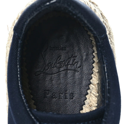 Christian Louboutin Toile Calfskin Espasneak Flat Sneaker 37 Obscur 6 of 7