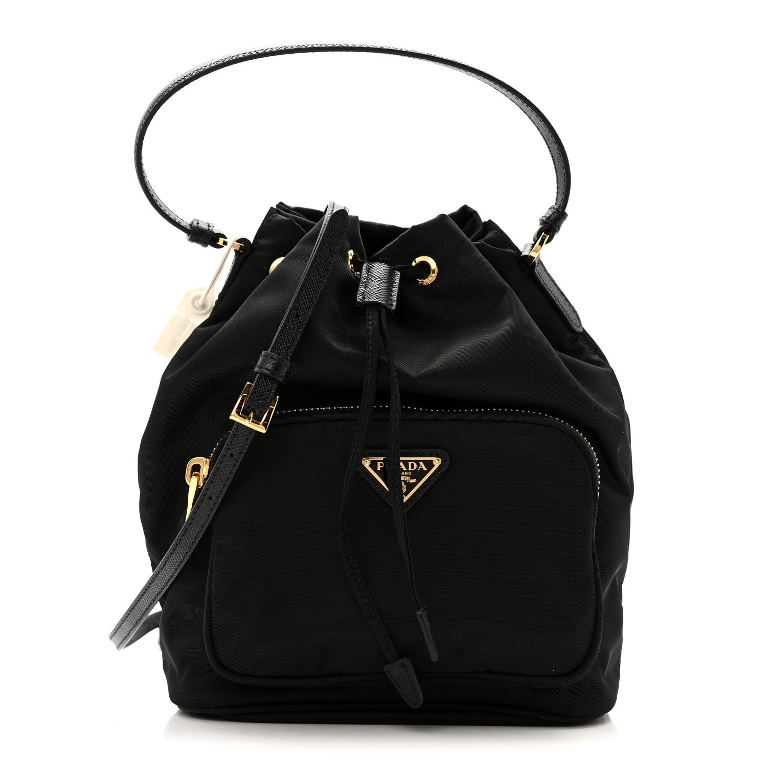 Prada Re-Nylon Duet Drawstring Shoulder Bag Black 1 of 11