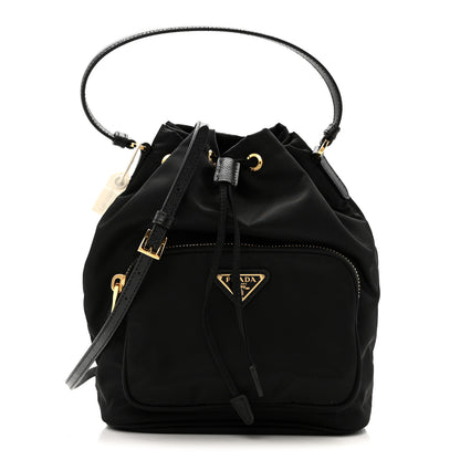Prada Re-Nylon Duet Drawstring Shoulder Bag Black 1 of 11