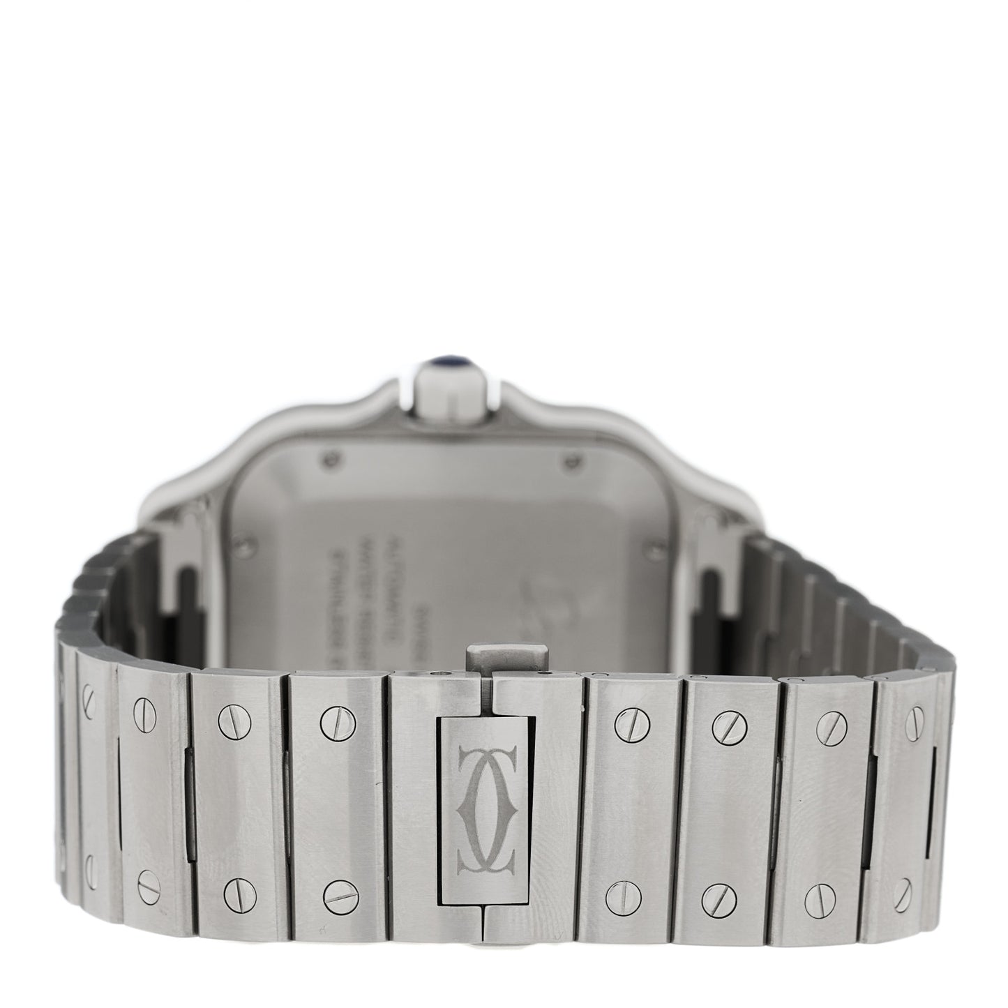 Stainless Steel 39.8mm Santos De Cartier Automatic Watch Grey