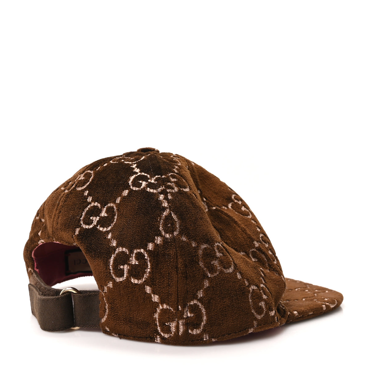 Gucci Velvet GG Monogram Baseball Cap M Brown 6 of 10