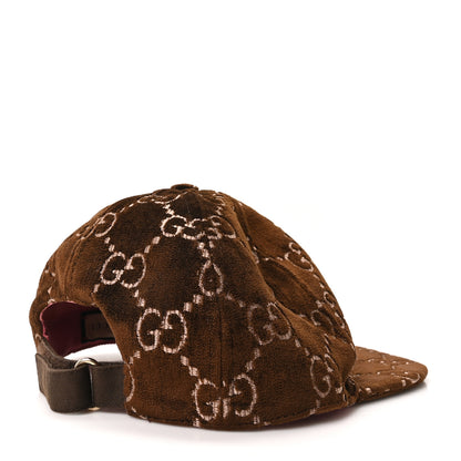 Gucci Velvet GG Monogram Baseball Cap M Brown 6 of 10