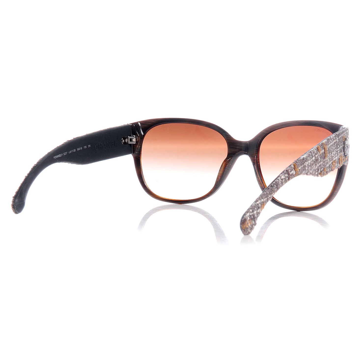 Tweed CC Sunglasses 5237 Brown
