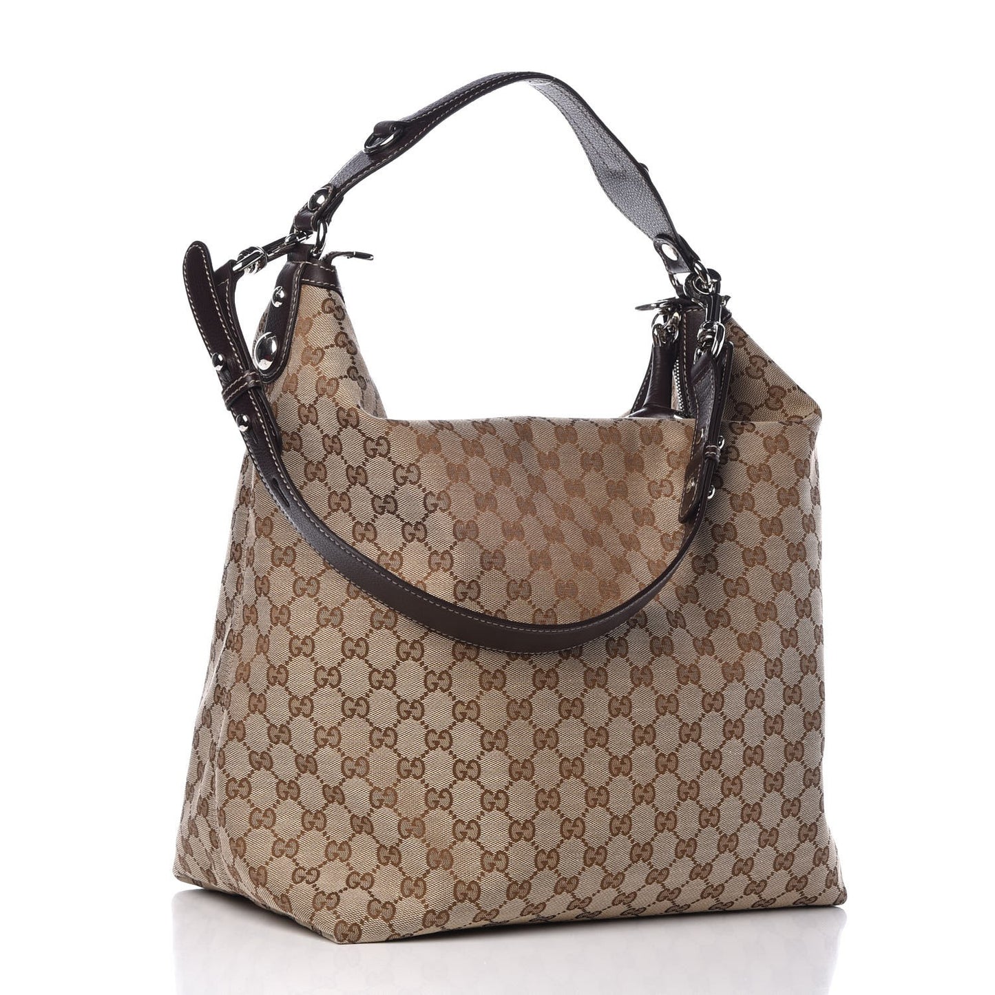 Monogram Large Icon Bit Hobo Dark Brown