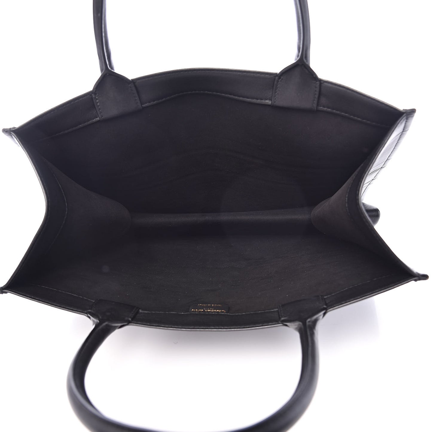 Calfskin Embossed Medium Book Tote Black
