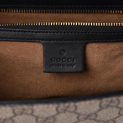 Gucci GG Supreme Monogram Calfskin Medium Padlock Shoulder Bag Beige Black Cuir 6 of 14