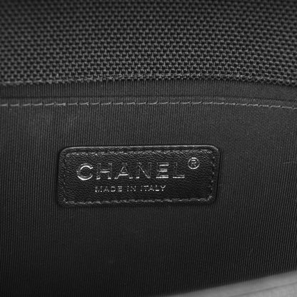Chanel Canvas Quilted Medium Fluo Boy Flap Black Grey Yellow 6 of 11