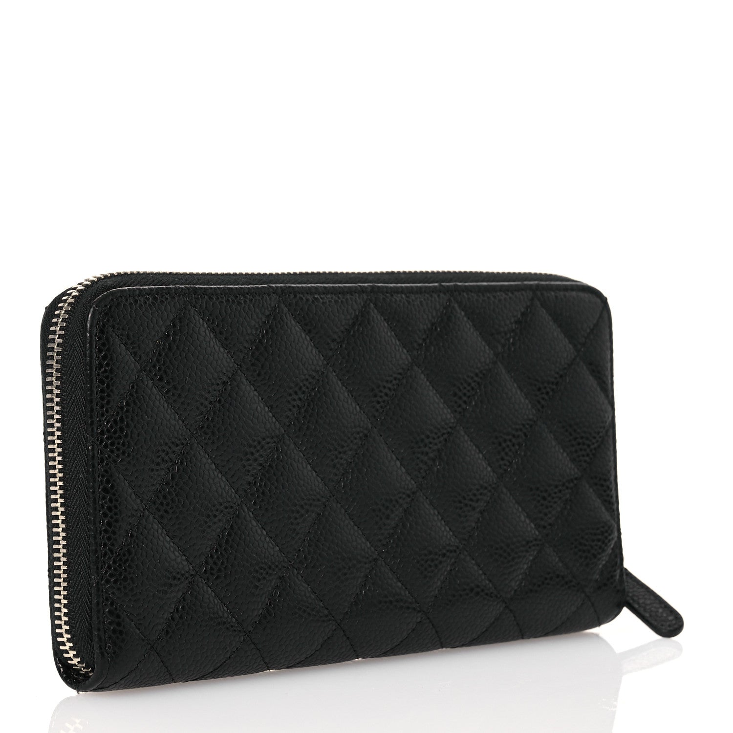 Chanel Caviar Quilted Large Gusset Zip Around Wallet Black 3 of 17