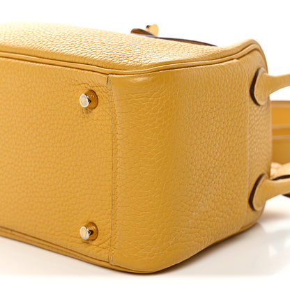 Hermes Taurillon Clemence Mini Lindy 20 Sun 10 of 11