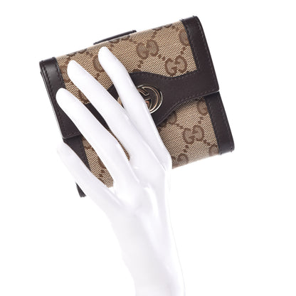 Gucci Monogram Margaux Calfskin Sukey French Flap Wallet Beige Ebony Cocoa 2 of 7